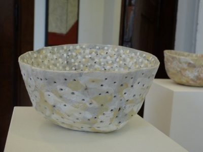 „Narben-Schale“, 2003, Mischtechnik auf Filz, ca. 11 x 19 cm
