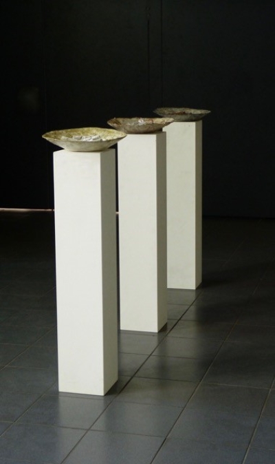 „Das goldene Licht“, 2019, Mischtechnik, 3-teilig